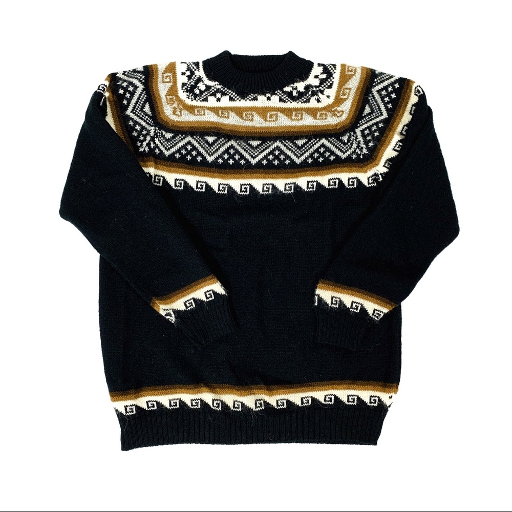 Hand Knit Peruvian Sweater,Size Large